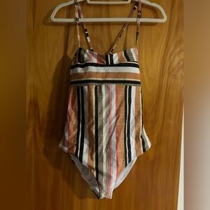 Prana Striped One-Piece Swimsuit